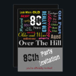 80:e Grattis på födelsedagen i Graffiti Stil Inbjudningar<br><div class="desc">Den tjugonde inbjudan till Grattis på födelsedagen i ett Graffiti stil om ett redo med svart bakgrund som du kan anpassa dig till. Gör det till en minnesvärd födelsedagsfest för den speciella hedersgästen med den här unika födelsedagsgraffiti-designen. Det finns många matchande produkter från party. ⭐ Produkten är 100 % Anpassade....</div>