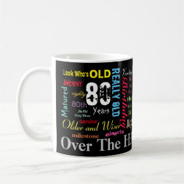 80:e Grattis på födelsedagen i Graffiti Stil Kaffemugg