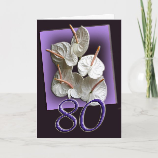 80:e Grattis på födelsedagen-kortet Kort (Framsida)