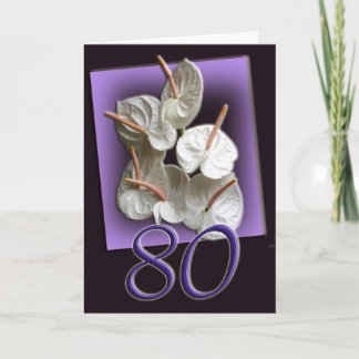 80:e Grattis på födelsedagen-kortet Kort