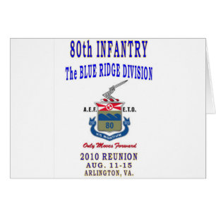 80:e INFANTRY DIVISION Hälsningskort