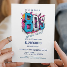 80:e Stil Retro Classic Party Inbjudningar