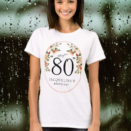 80:e Vintagens Blommigt T Shirt