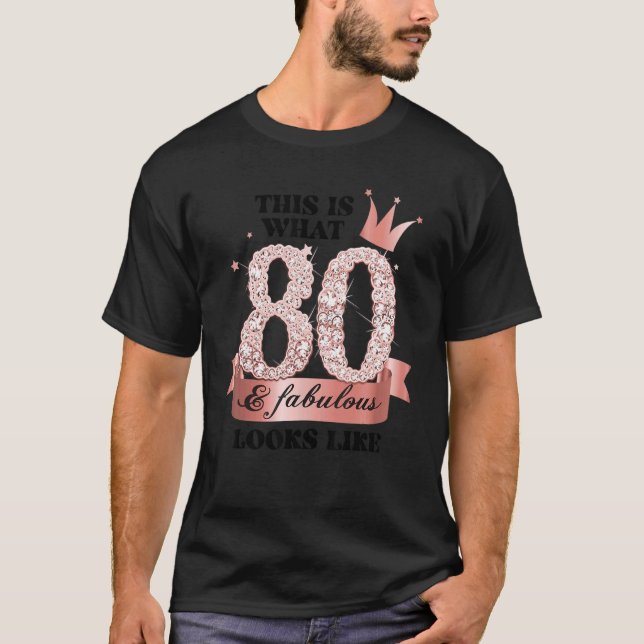 80 & Fabulous I Ro och White Party Group Candid T Shirt (Framsida)