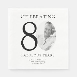 80 Fabulous Years 80th Birthday Pappersservett