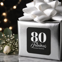 80 & Fantastisk Svart Vitt Födelsedagsminne