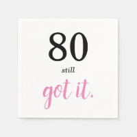 80 Fortfarande Har IT Elegant Birthday Text