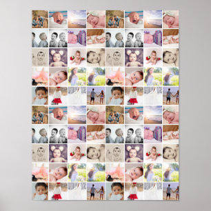 80 Fotokollage-Personlig (20 upprepningar) Poster