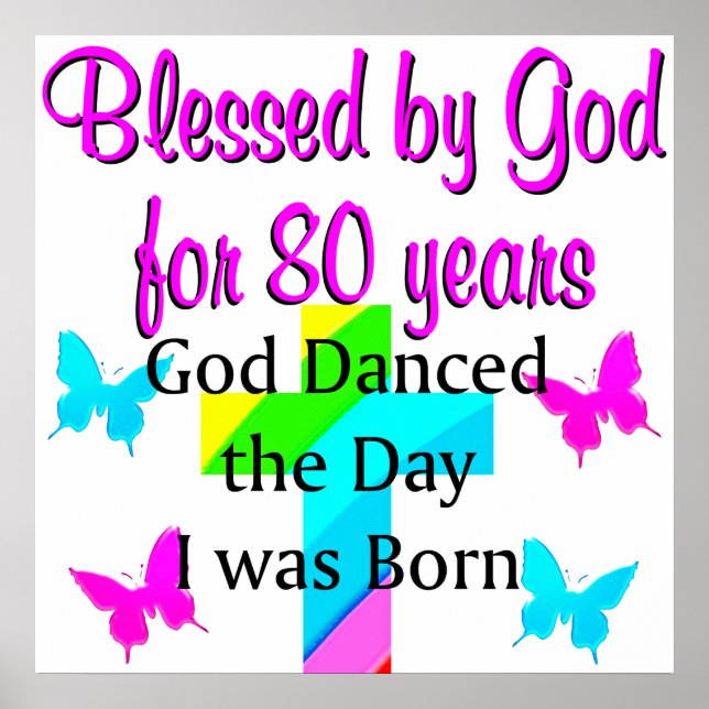 80 GOD LOVNING POSTER (Framsidan)