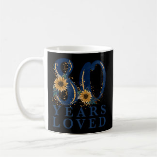 80 Grandma 80th Party 80 Years Loved Kaffemugg