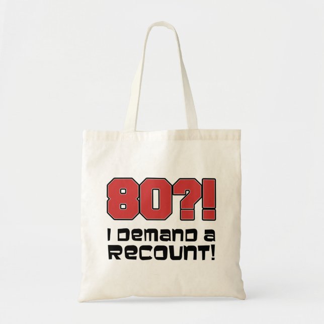 80 Jag kräver en Recount Tote Bag Tygkasse (Framsidan)