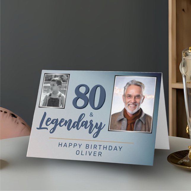 80 & Legendariska 2 Bilder 80-årsdag Kort (Skapare uppladdad)