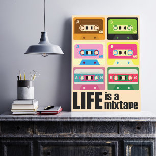 80 MixTape Cassette Motivational Poster