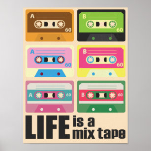 80 MixTape Cassette Motivational Poster