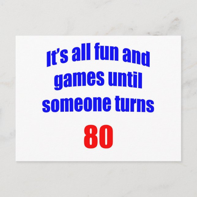 80 Någon fyller 80 Vykort (Framsida)