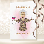 80 och Fabulous African American 80th Birthday Kort<br><div class="desc">Är det en fantastisk person som vrider 80 (eller någon ålder) och som inte verkar bli äldre? Låt henne veta att hon fortfarande är fantastisk med det här kortet som du kan anpassa för namn och ålder</div>