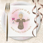 80 och Fabulous Ethnic Glam Funny 80 Birthday Pappersservett<br><div class="desc">Är det någon speciell som vänder 80 som du vill fira? Den här 80 och fortfarande slumrande pappra napkin sätter temat för att skaka henne på hennes stora dag. Anpassa till namn eller ändra till och med år ...  Ni kan ändra hela texten för att komplettera er party!!!!!</div>