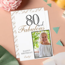 80 och fantastisk elegant födelsedagsfoto