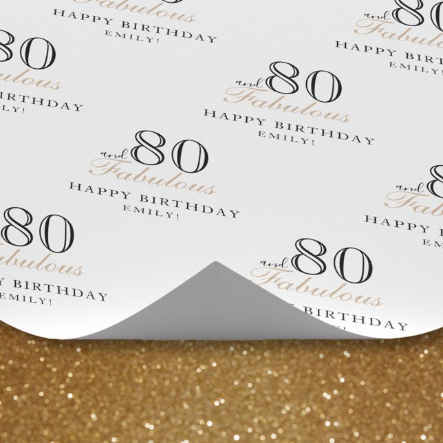 80 och fantastisk elegant kvinna 80-årsdag presentpapper (Skapare uppladdad)