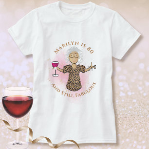 80 och fantastisk etniskt kvinnlig tecknad födelse t shirt