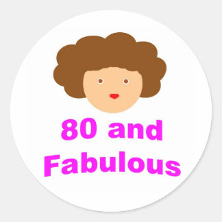 80 och fantastiska runt klistermärke