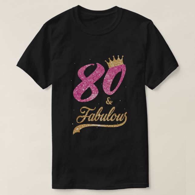 80 och svällande 1939 80:e födelsedagsgåva t shirt (Design framsida)