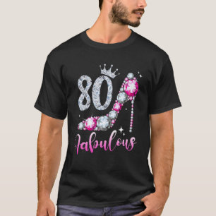 80 och uppmjukande 80:e födelsedag Krona Diamond T Shirt