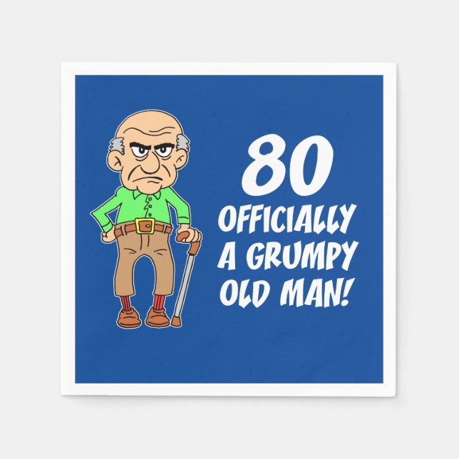 80 Officiellt en grumpy Old Man Pappersservett (Framsidan)