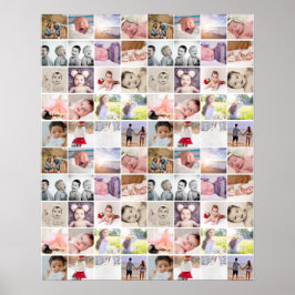 80 Personlig fotokollage (20 upprepade) Poster