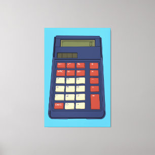 80:s 90:e Calculator Math School Nostalgia Canvastryck