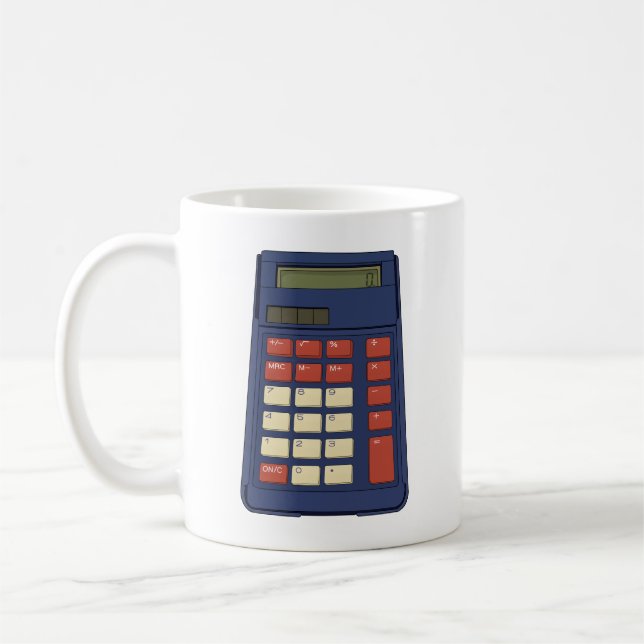 80:s 90:e Calculator Math School Nostalgia Kaffemugg (Vänster)