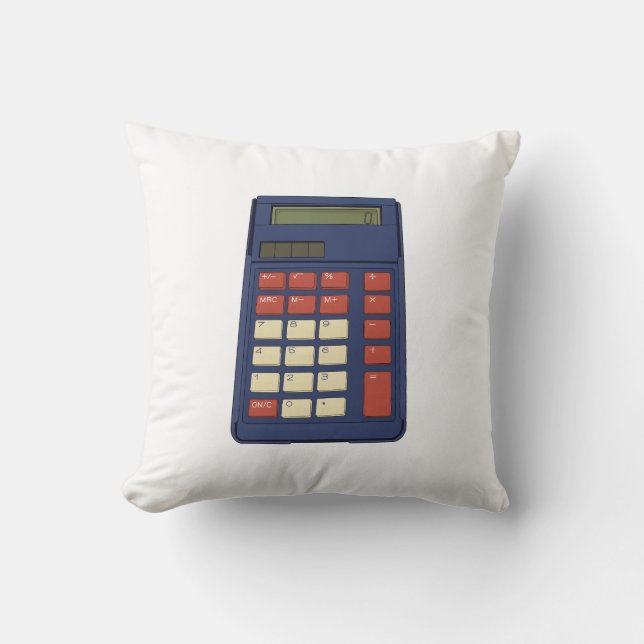 80:s 90:e Calculator Math School Nostalgia Kudde (Framsida)