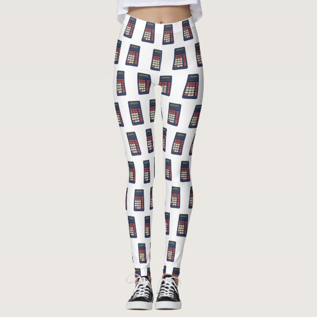 80:s 90:e Calculator Math School Nostalgia Leggings (Framsida)