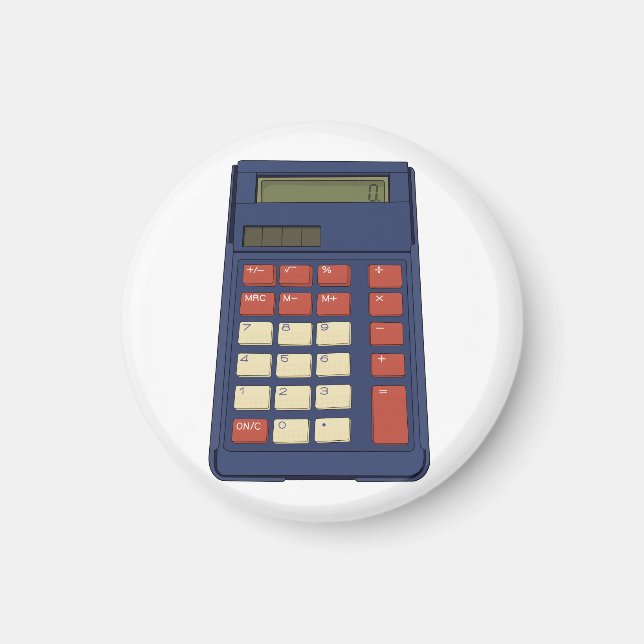 80:s 90:e Calculator Math School Nostalgia Magnet (Framsidan)