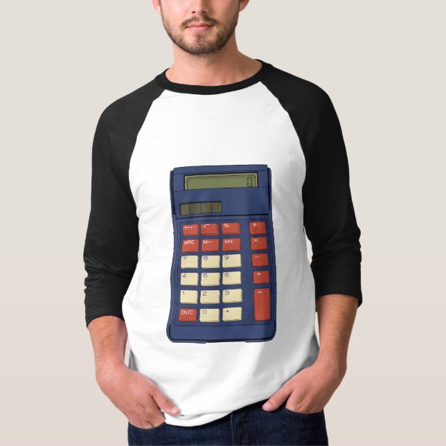 80:s 90:e Calculator Math School Nostalgia T Shirt (Framsida)