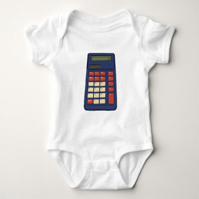 80:s 90:e Calculator Math School Nostalgia T Shirt (Framsida)