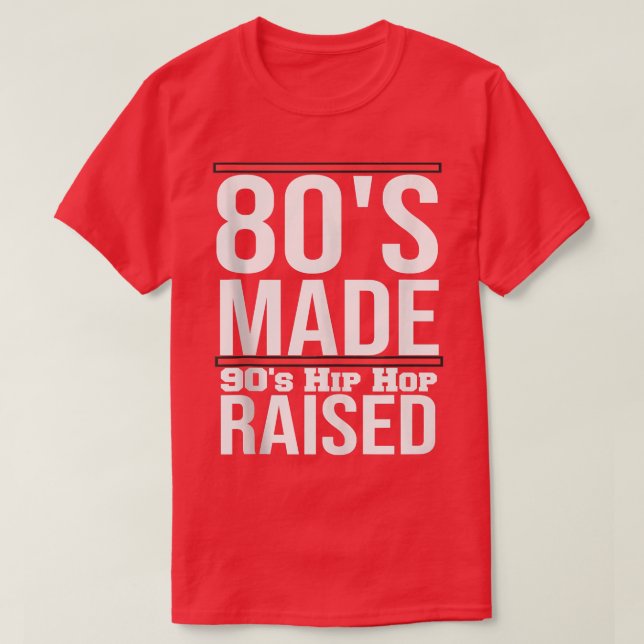 80:s 90:e Hip hop-upphöjda klassiska klassiska T Shirt (Design framsida)