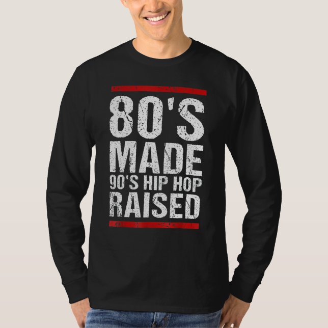 80:s 90:s Hip hop Razed Apparel Funny T Shirt (Framsida)