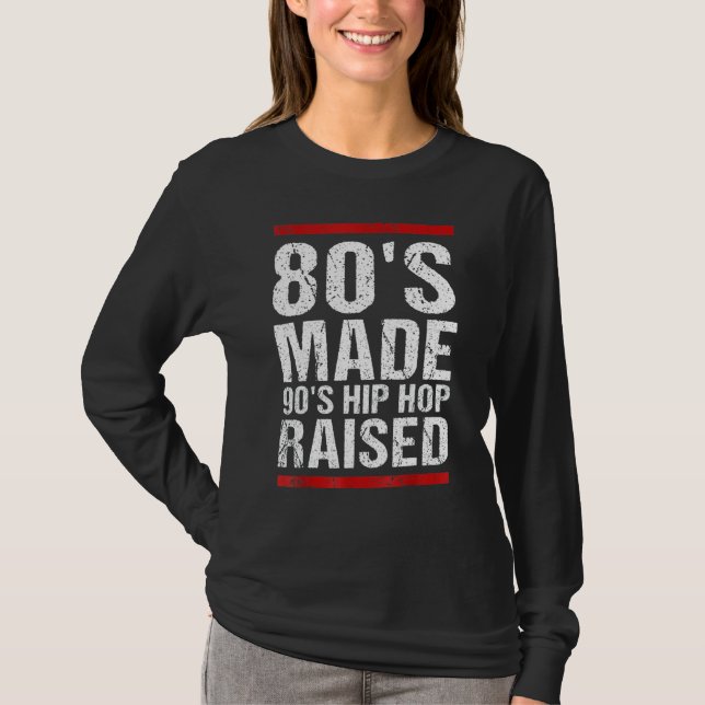 80:s 90:s Hip hop Razed Apparel Funny T Shirt (Framsida)