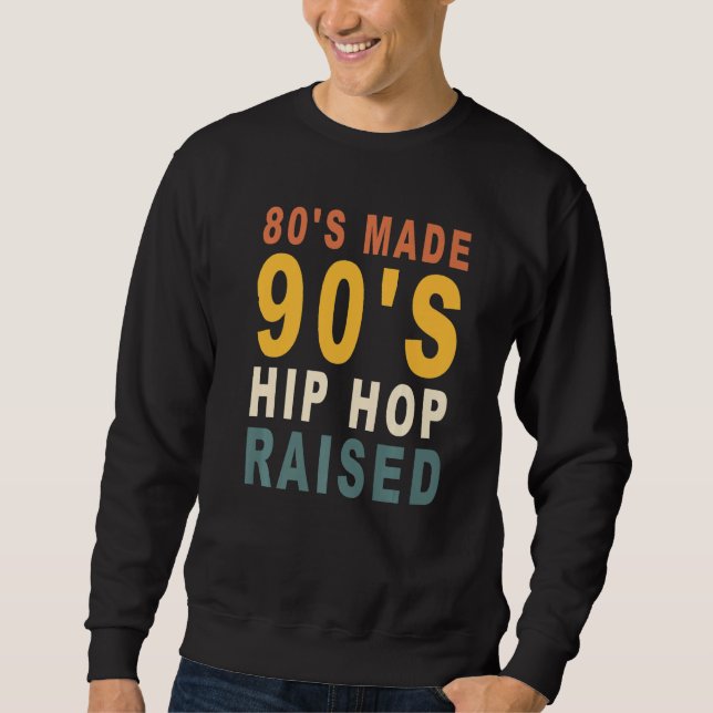 80:s 90:s Hip hop-upplysta apparat 1 Lång Ärmad Tröja (Framsida)