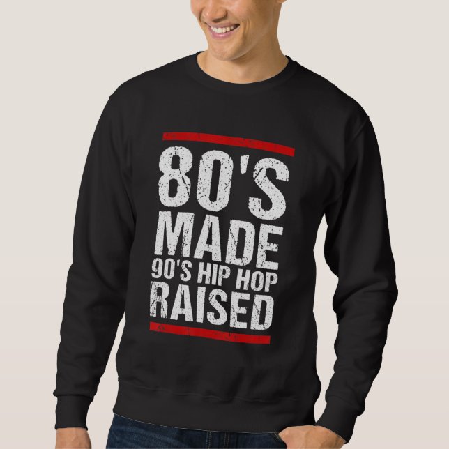 80:s 90:s Hip hop-upplysta apparat 1 Lång Ärmad Tröja (Framsida)