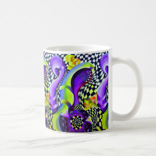 80 s Art Deco Geometric Mönster Kaffemugg