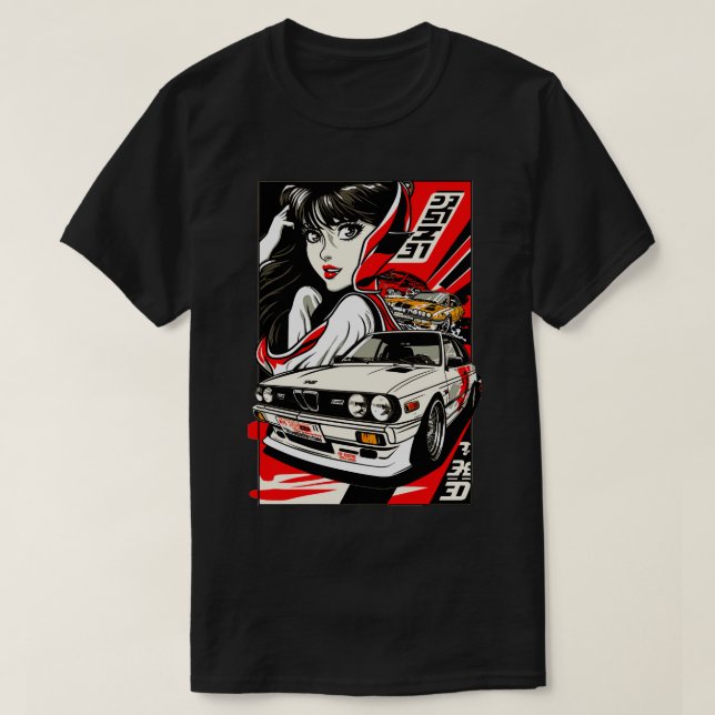 80 s BMW M3stil T Shirt (Design framsida)