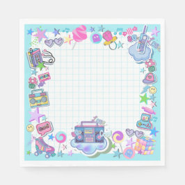 80:s födelsedagsfest av reflexdockor pappersservett