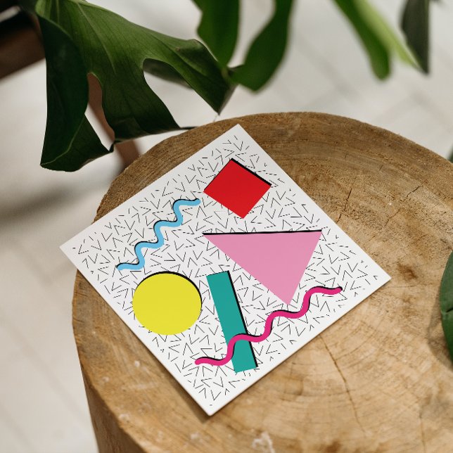 80:s moderna Retro Memphis Mönster Napkins Pappersservett (Skapare uppladdad)