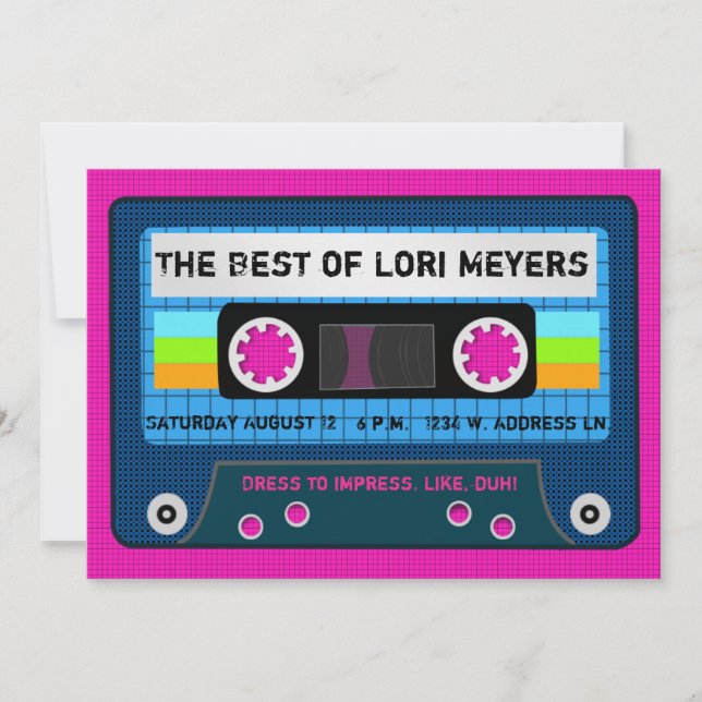 80:s Party - det bästa av blandat band Inbjudningar (Framsida)