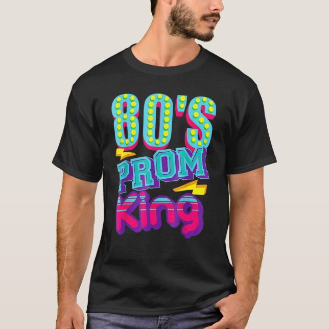 80:s Prom Kung Disco Throwback Nostalgic T Shirt (Framsida)