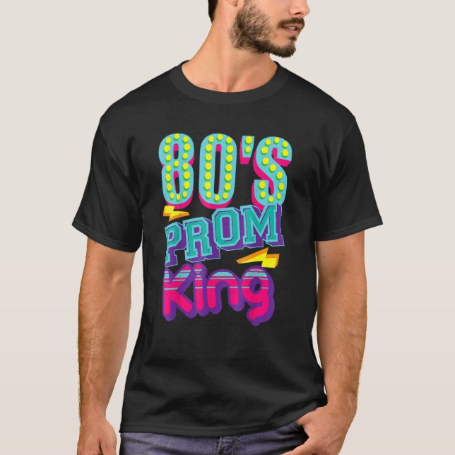 80:s Prom Kung Disco Throwback Nostalgic T Shirt (Framsida)