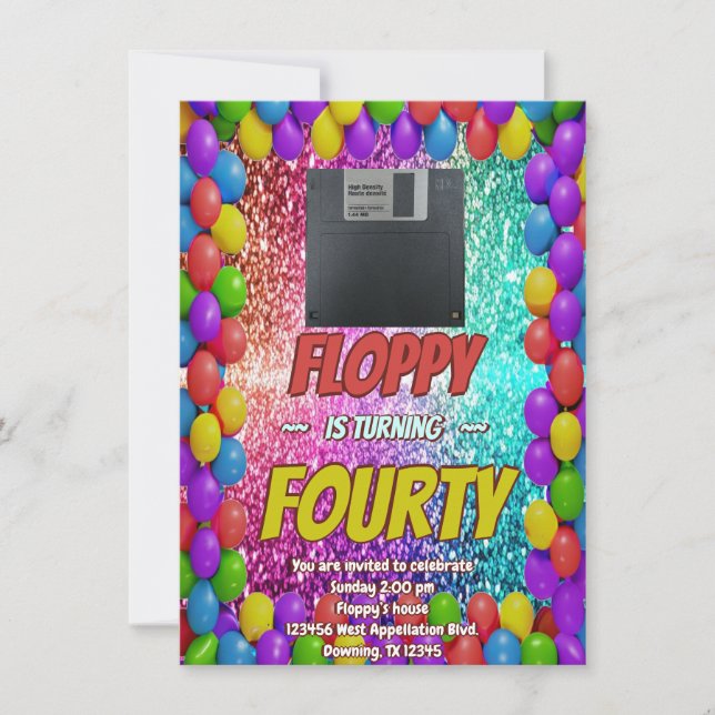 80:s Retro Birthday Mixtape Throwback Party Inbjud Inbjudningar (Framsida)