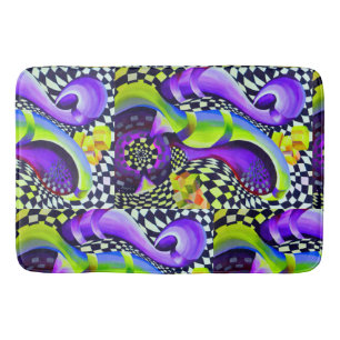 80`s Retro Geometric Mönster Badrumsmatta